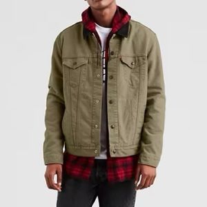 Levi’s olive corduroy and denim jacket